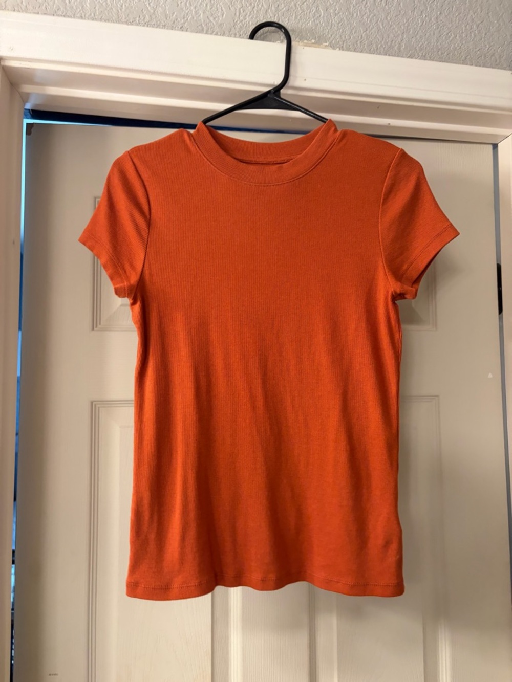 a new day Orange Short Sleeve Mock Neck Tee